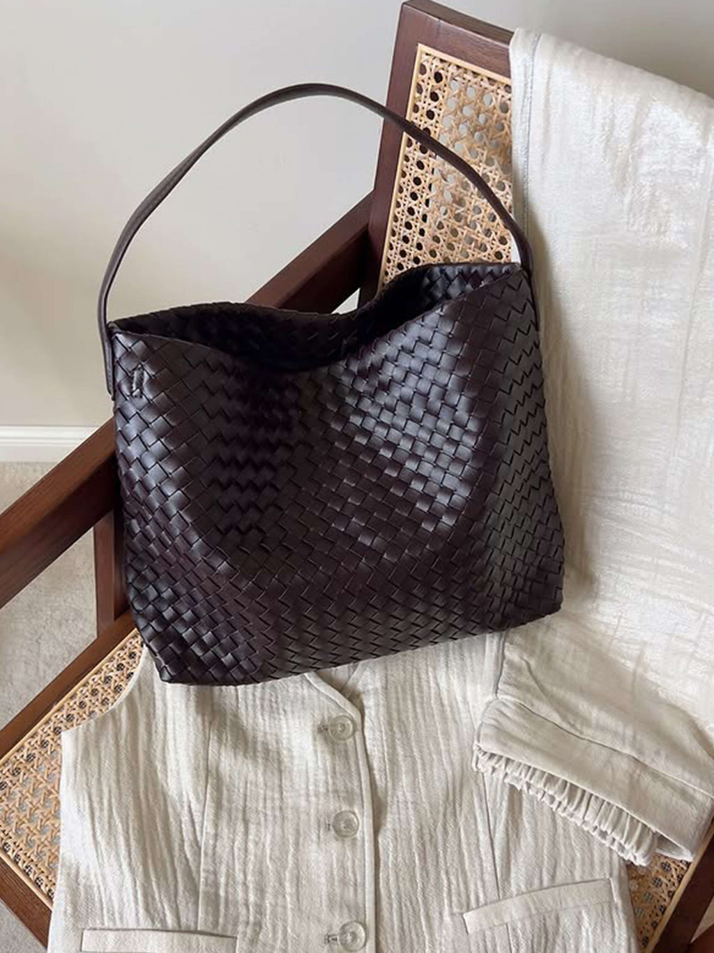 Margaret Woven Tote Bag
