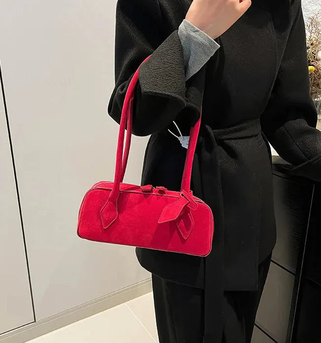 Rebecca Suede Shoulder Bag