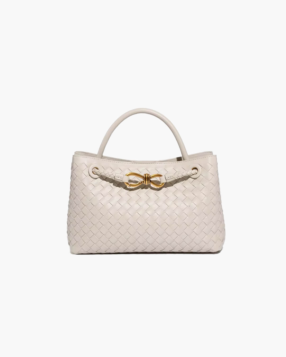 Lucia Vegan Leather Woven Bag Small