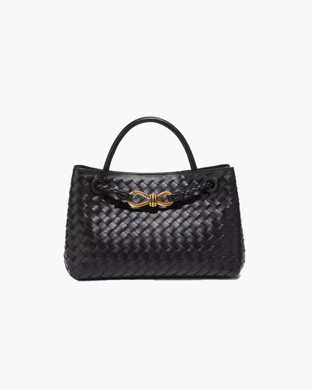 Lucia Vegan Leather Woven Bag Small