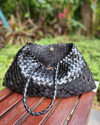 Marissa Vegan Leather Woven Bag Medium