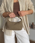 Mica Woven Suede Leather Bag