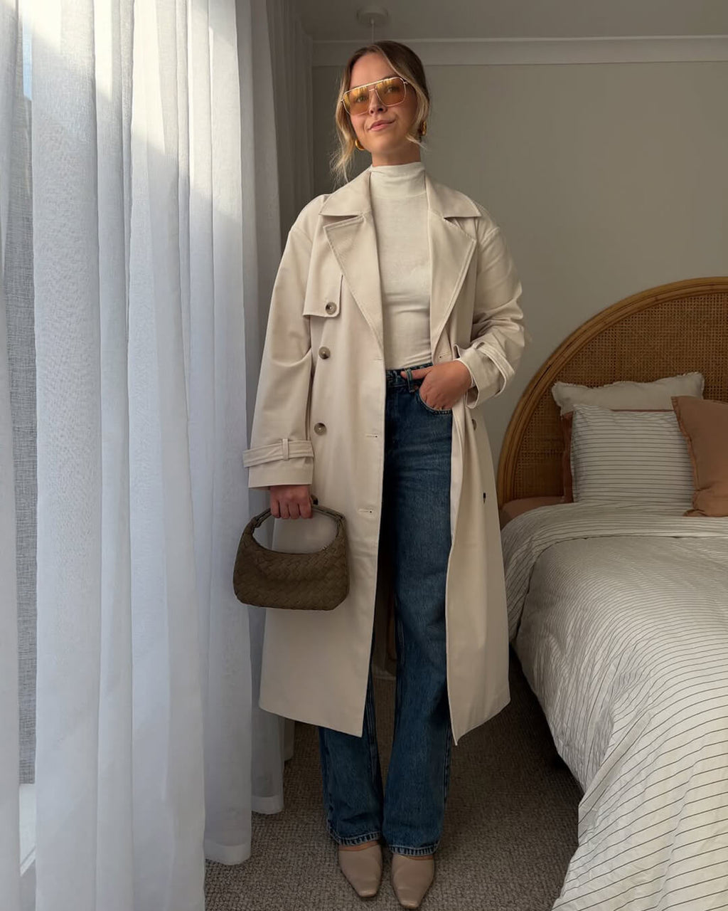 Mica Woven Suede Leather Bag