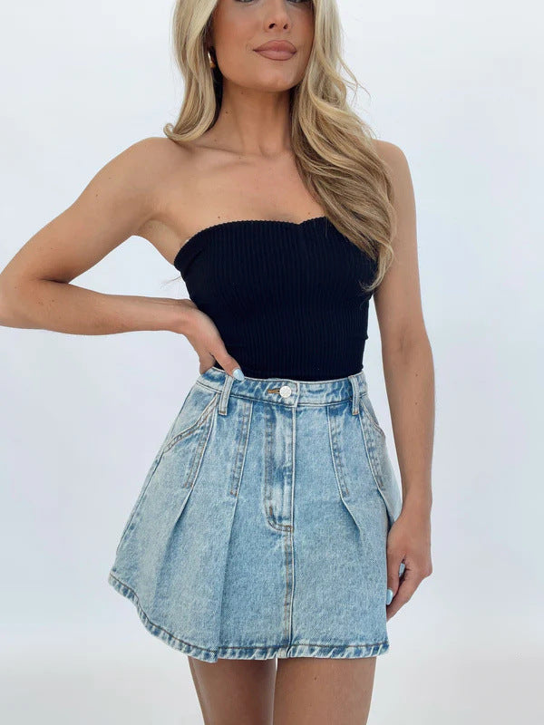 Shelby Mini Skort - Denim