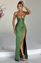 Alexia - Satin Maxi Dress