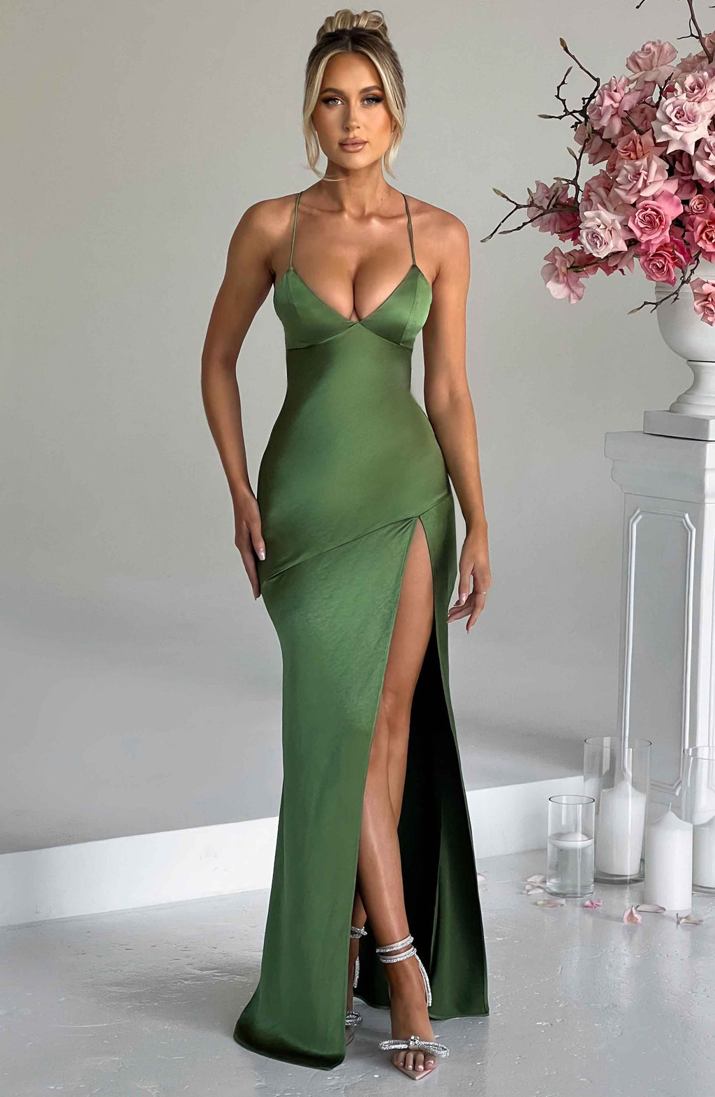 Alexia - Satin Maxi Dress