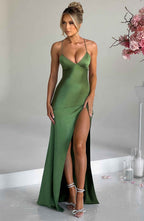 Alexia - Satin Maxi Dress