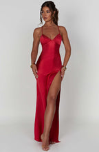 Alexia - Satin Maxi Dress