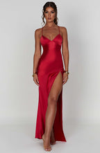 Alexia - Satin Maxi Dress