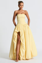 Jillian - Satin Ruffle Maxi Dress