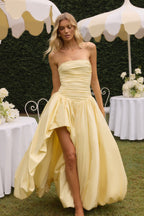 Jillian - Satin Ruffle Maxi Dress