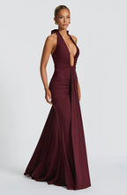 Bernadette - Draped Jersey Maxi Dress
